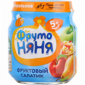 Пюре "ФРУТОНЯНЯ" (фрукт.салатик) 100г