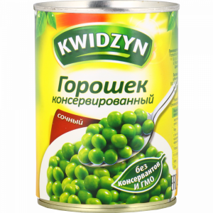 Зеленый горошек"KWIDZYN"(ж/б)400г Польша