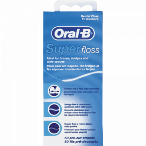 Зубная нить "ORAL-B" (Super floss) 50м