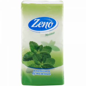 Платки бумажные "ZENO" (мята