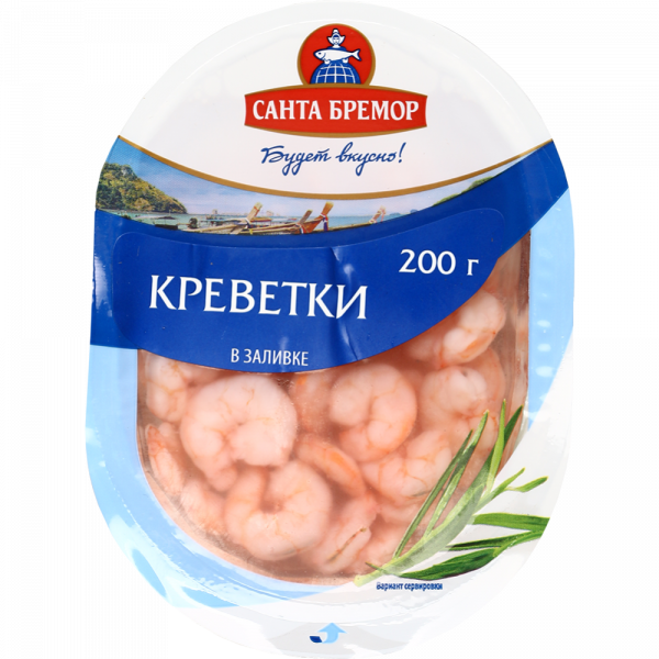 Мясо креветки в заливке "БРЕМОР" 200г РБ