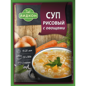 Суп рисовый с овощами "ЛИДКОН" 70г.