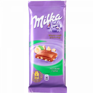 Молочный шоколад "МИЛКА" (лесн.орех)90г