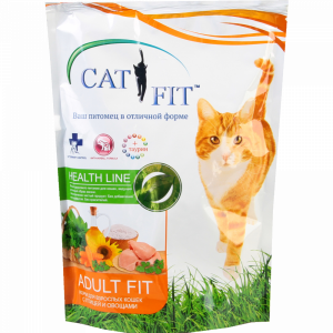 Корм "CAT FIT" (птица/овощи) 0.4кг