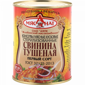 Конс.мясн. "СВИНИНА ТУШЕНАЯ" (1с) 338г