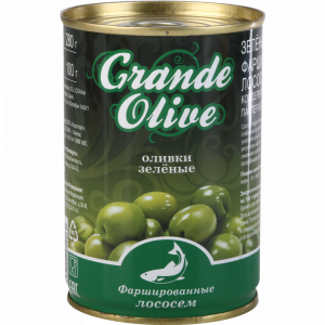 Оливки зел."GRANDE OLIVE"(лосось) 280г