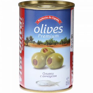 Оливки с анчоусом "Viva oliva" 300 гр.