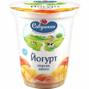 Йогурт 2 % (персик/манго