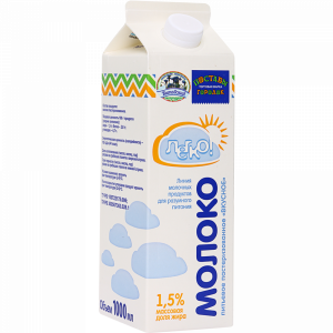 Молоко "ВКУСНОЕ" 1.5%(пюр-пак)Поставы 1л