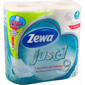 Туалетная бумага"Zewa JUST 1"(4х сл)4рул
