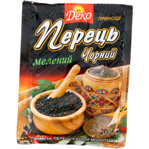 Перец черный молотый"ДЕКО"10г