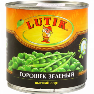 Горошек зеленый высший сорт "LUTIK"400 г