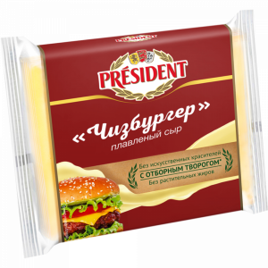 Сыр(пл.ломт.Чизбургер Президент 40%)150г