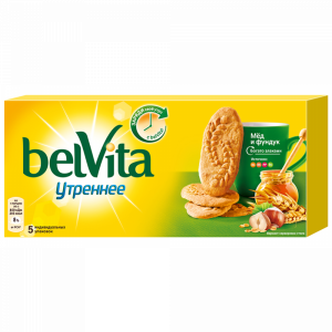 Печенье"BELVITA УТРЕННЕЕ"(фунд/мед)225г