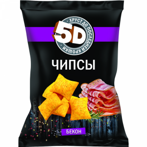 Чипсы пшеничные "5D"(со вк. бекона) 90 г