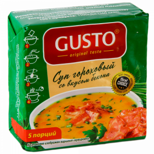 Суп "GUSTO" (гороховый с беконом) 200г