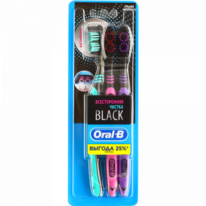 Зубная щетка"ORAL-B"(Black 40 Medium)3шт