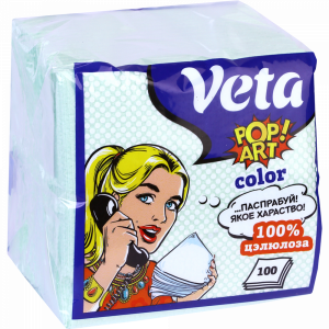 Салфетки бумажные"VETA POP ART"(100шт)