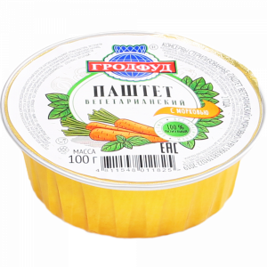 Паштет"ГРОДФУД"(вегетар.с морковью)100г
