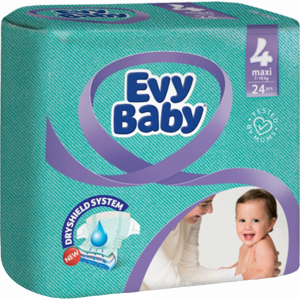 Подгузники детские"EVY BABY"(Maxi)24шт