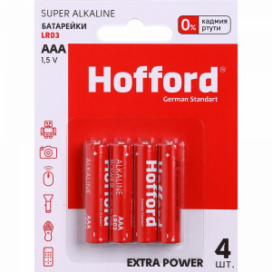 Батарейка"HOFFORD" (алкал.4шт ААA)