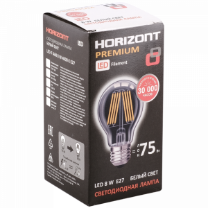 Лампа светод"HORIZONT"(A60 8W 4000K E27)