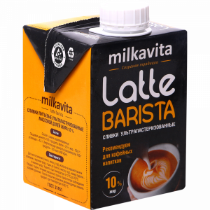 Сливки ул/паст"LATTE BARISTA"(10%)500г