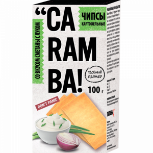 Чипсы "CARAMBA"(вк.сметаны с луком) 100г