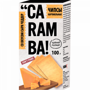 Чипсы "CARAMBA" (вкус сыра чеддер) 100г