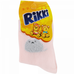 Носки дет."RIKKI"(роз.с сер. кот)р16-18
