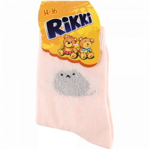 Носки дет."RIKKI"(роз.с сер. кот)р14-16