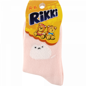 Носки дет."RIKKI"(роз.с бел. кот)р14-16