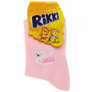 Носки дет."RIKKI"(роз.c бел.леб)р18-20