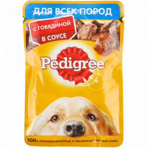 Корм для собак "PEDIGREE"(говяд/соус)85г