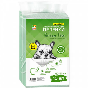 Пеленки"GREEN TEA"д/с зел/чая60х90см10шт