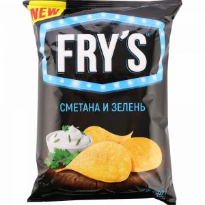 Чипсы "FRY’S"(вкус сметаны с зеленью)70г