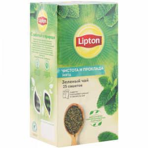 Чай зеленый "LIPTON" (mint)25пx1.4г