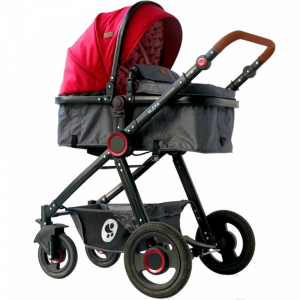 Детская коляска "ALEXA 2В1"(RedBlackLig)