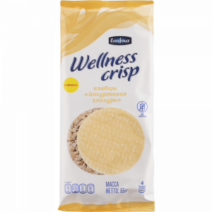 Хлебцы рис."WELLNESS CRISP"(глаз/йог)65г