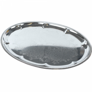 Поднос овальный малый метал.41*29см