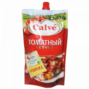 Кетчуп "КАЛЬВЕ" (томатный) РФ 350г