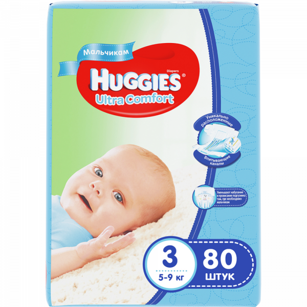 Podguzniki Huggies Ultra Comfort Dlya Malchikov Razmer 3 5 9 Kg 80 Sht Kupit V Minske S Besplatnoj Dostavkoj Za 42 19 Br