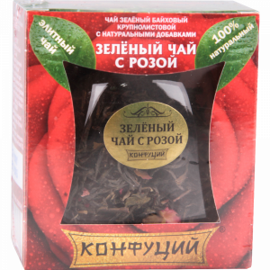 Чай "Конфуций" зеленый с розой(ст/б)