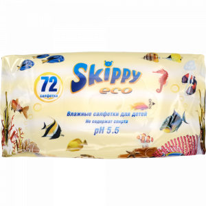 Влажные салфетки для детей Skippy Eco