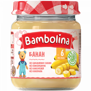 Пюре "BAMBOLINA" (банан) 100г