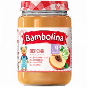 Пюре "BAMBOLINA" (персик) 190г