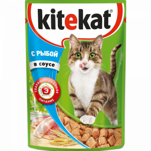 Корм для котов "KITEKAT" (рыба/соус) 85г