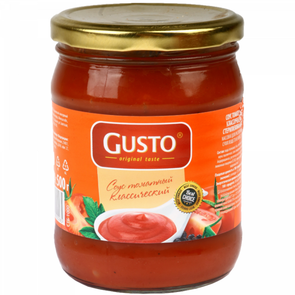 Соус томатный"GUSTO"(классич.)500г