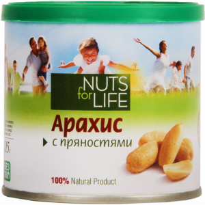 Арахис "NUTS FOR LIFE" с прян. 115гр