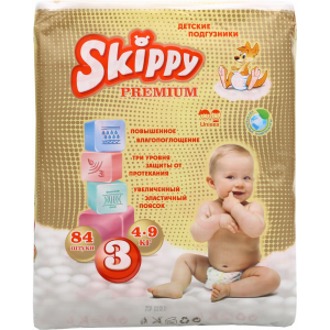 Подгузн.д/детей"SKIPPY"Prem.р3(4-9)84шт